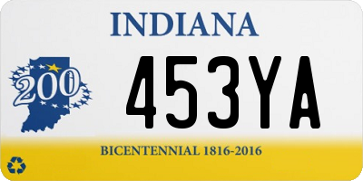 IN license plate 453YA
