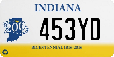 IN license plate 453YD
