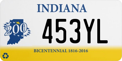 IN license plate 453YL