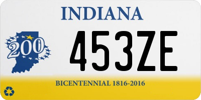 IN license plate 453ZE