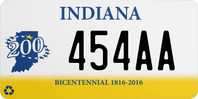 IN license plate 454AA