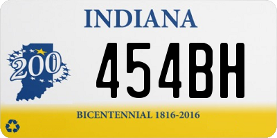 IN license plate 454BH