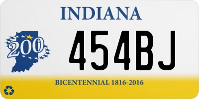 IN license plate 454BJ