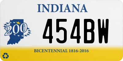 IN license plate 454BW