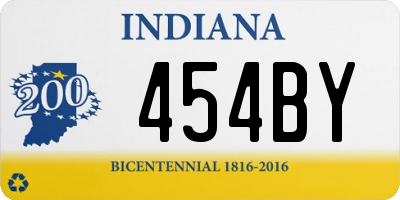 IN license plate 454BY