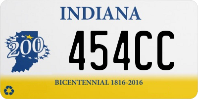 IN license plate 454CC