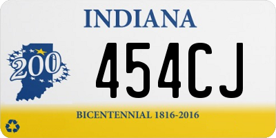 IN license plate 454CJ