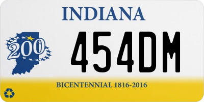 IN license plate 454DM