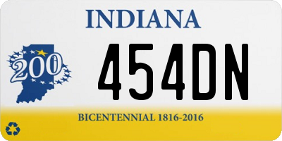 IN license plate 454DN