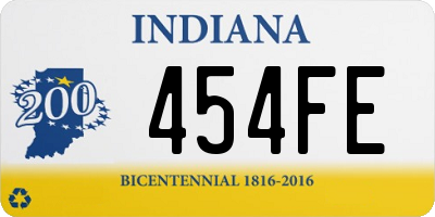 IN license plate 454FE