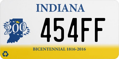 IN license plate 454FF