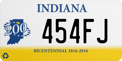 IN license plate 454FJ