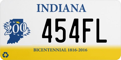 IN license plate 454FL