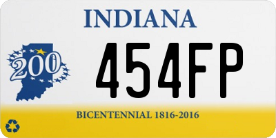 IN license plate 454FP