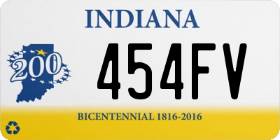 IN license plate 454FV