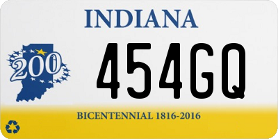 IN license plate 454GQ