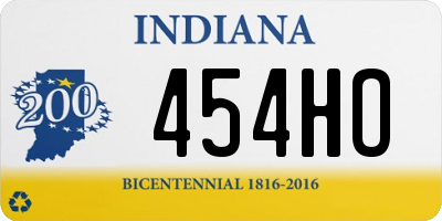 IN license plate 454HO