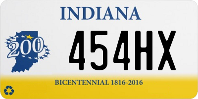 IN license plate 454HX