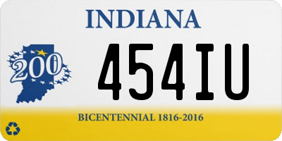IN license plate 454IU