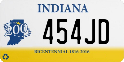 IN license plate 454JD