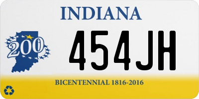 IN license plate 454JH