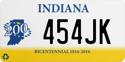 IN license plate 454JK