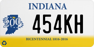 IN license plate 454KH