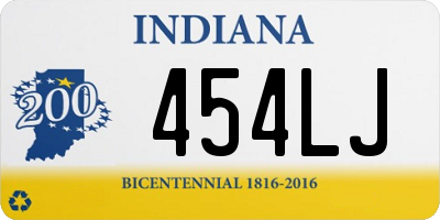 IN license plate 454LJ