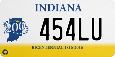 IN license plate 454LU