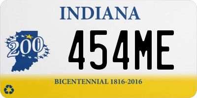 IN license plate 454ME