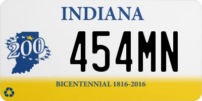 IN license plate 454MN