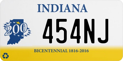 IN license plate 454NJ