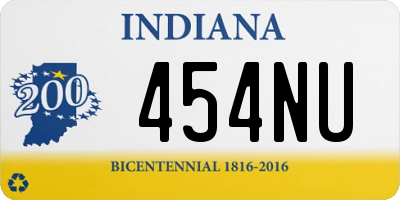 IN license plate 454NU