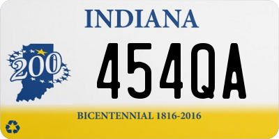 IN license plate 454QA