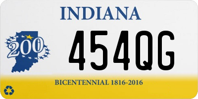 IN license plate 454QG