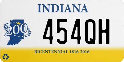 IN license plate 454QH