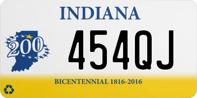 IN license plate 454QJ