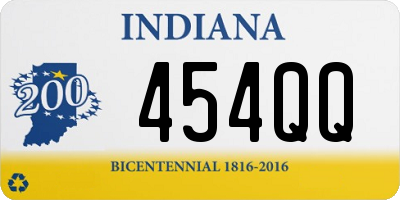 IN license plate 454QQ