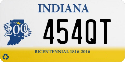 IN license plate 454QT