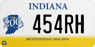 IN license plate 454RH