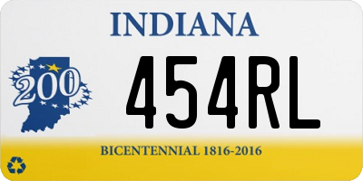 IN license plate 454RL