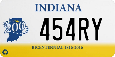 IN license plate 454RY