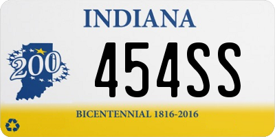 IN license plate 454SS