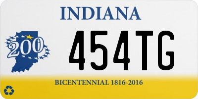 IN license plate 454TG