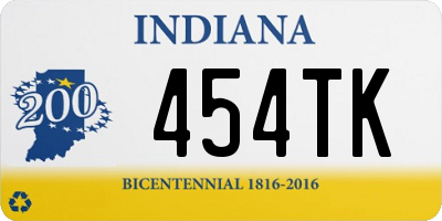 IN license plate 454TK