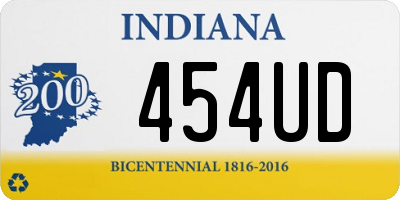 IN license plate 454UD