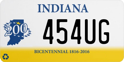 IN license plate 454UG