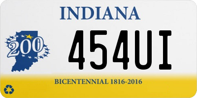 IN license plate 454UI