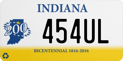 IN license plate 454UL