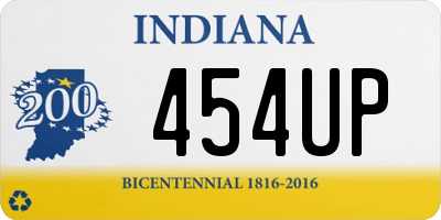 IN license plate 454UP